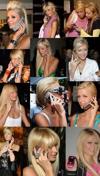 Paris Hilton on the cell phone pictures